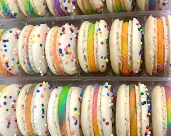 Rainbow French Macarons