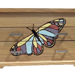 Jewelry Box, Jewelry Holder, Hand Painted Butterfly, Wood Burned Keepsake Box, Decorative Butterfly, Mothers Day Gift, Gifts for Her
