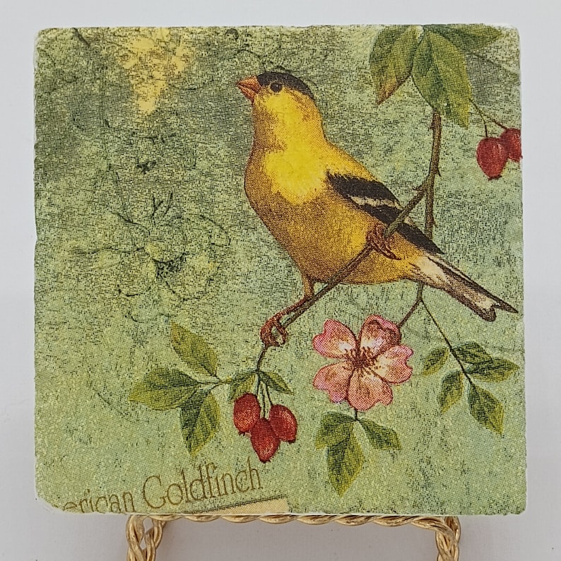 C2CCoaster American Finch Bird Coasters - Thumbnail 3