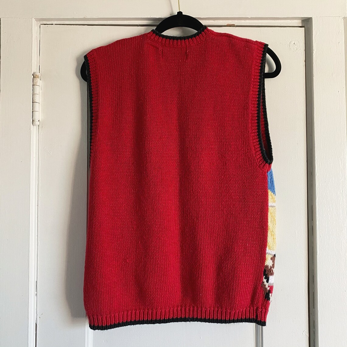 Hand Knitted Playful Cats Vest // Medium Etsy