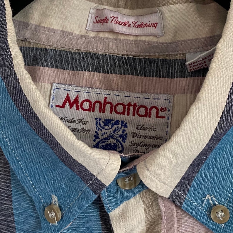 Multicolor Short Sleeve Dad Shirt Large