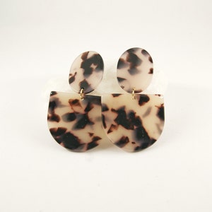CALA Earrings Light tortoise - Cellulose acetate jewelry