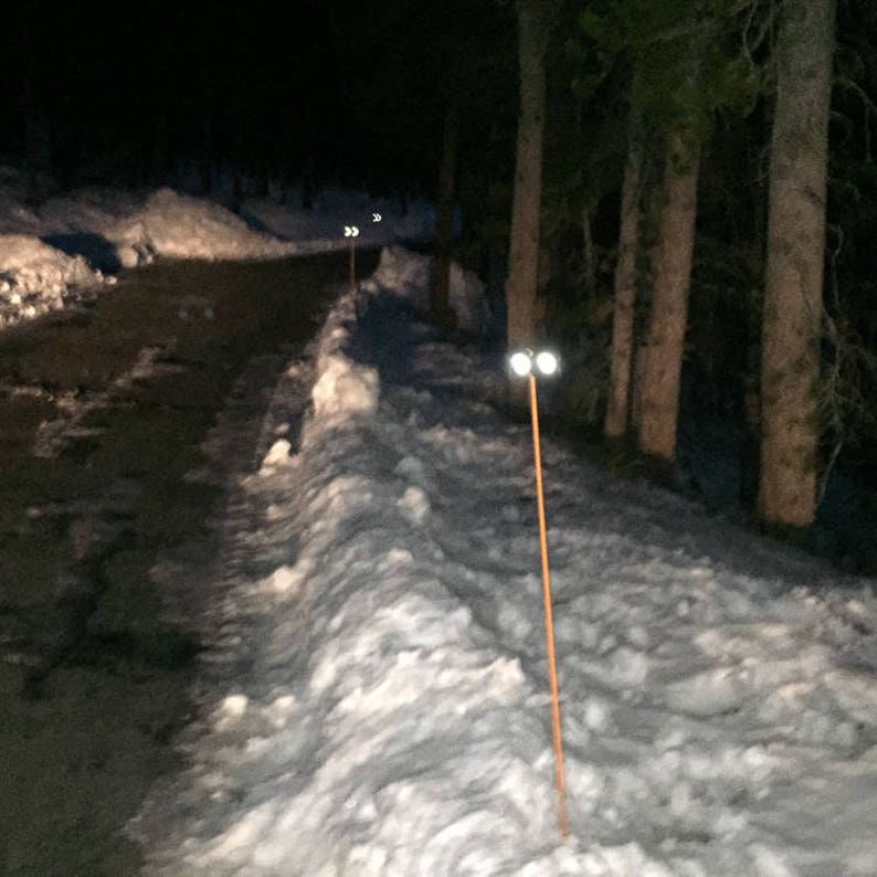 2 Eyeshine Clip On Snow Stake Driveway Markers Stocking Etsy