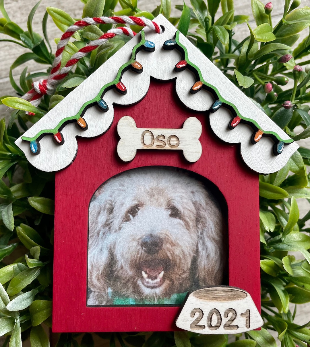 Dog Picture Christmas Ornament, Pet Ornament, Dog Ornament, Custom Pet