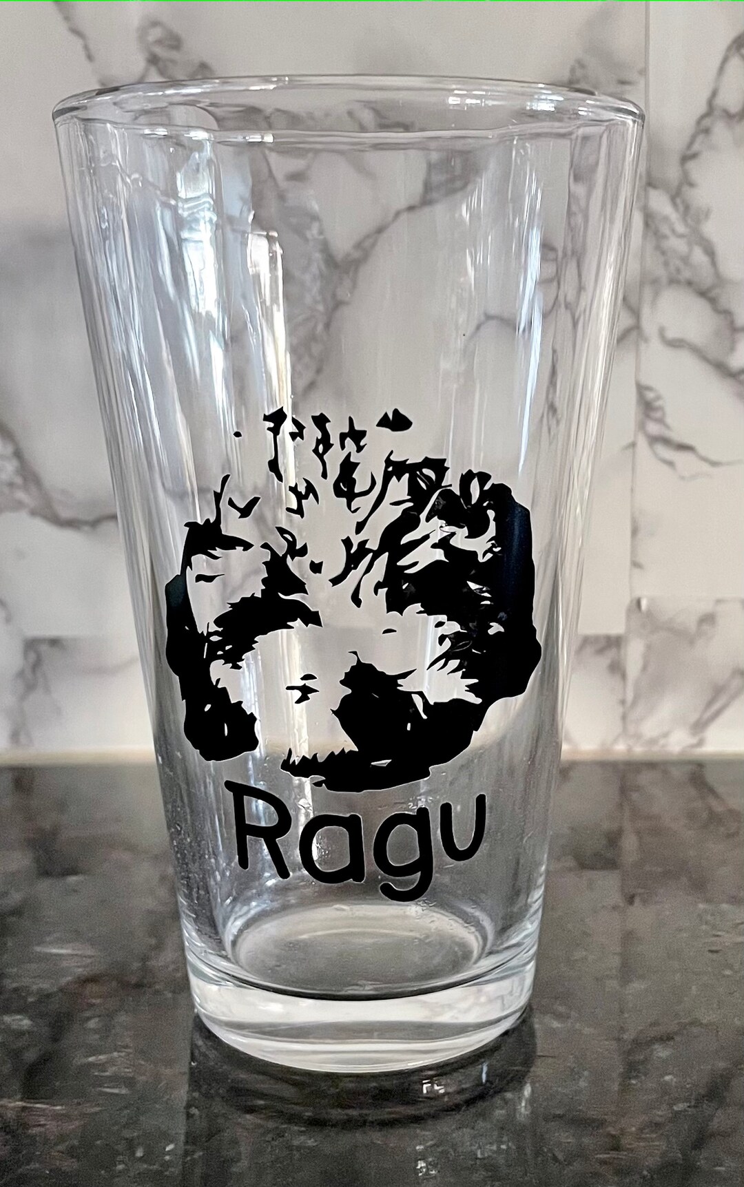 Custom Pet Beer Glass Custom Pet Portrait Beer Glass Dog Etsy