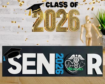 Personalized Medical School Graduation Wood Sign: Hand Painted Doctor Gift