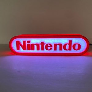 Nintendo LED Sign Custom 3D Collectors Sign Nightlight image 2