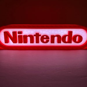 Nintendo LED Sign Custom 3D Collectors Sign Nightlight image 1