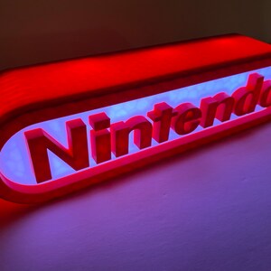 Nintendo LED Sign Custom 3D Collectors Sign Nightlight image 6