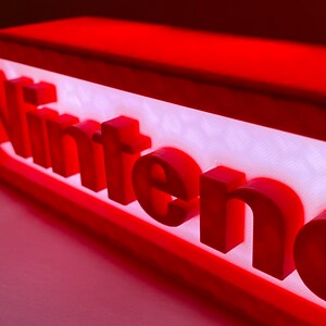 Nintendo LED Sign Custom 3D Collectors Sign Nightlight image 4