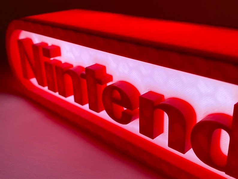 Nintendo LED Sign Custom 3D Collectors Sign Nightlight image 4