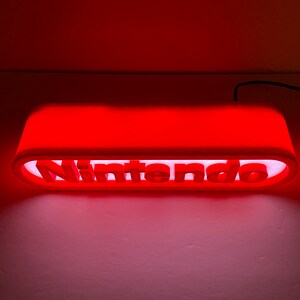 Nintendo LED Sign Custom 3D Collectors Sign Nightlight image 5