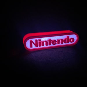 Nintendo LED Sign Custom 3D Collectors Sign Nightlight image 3