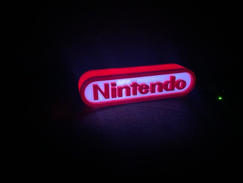 Nintendo LED Sign Custom 3D Collectors Sign Nightlight image 3