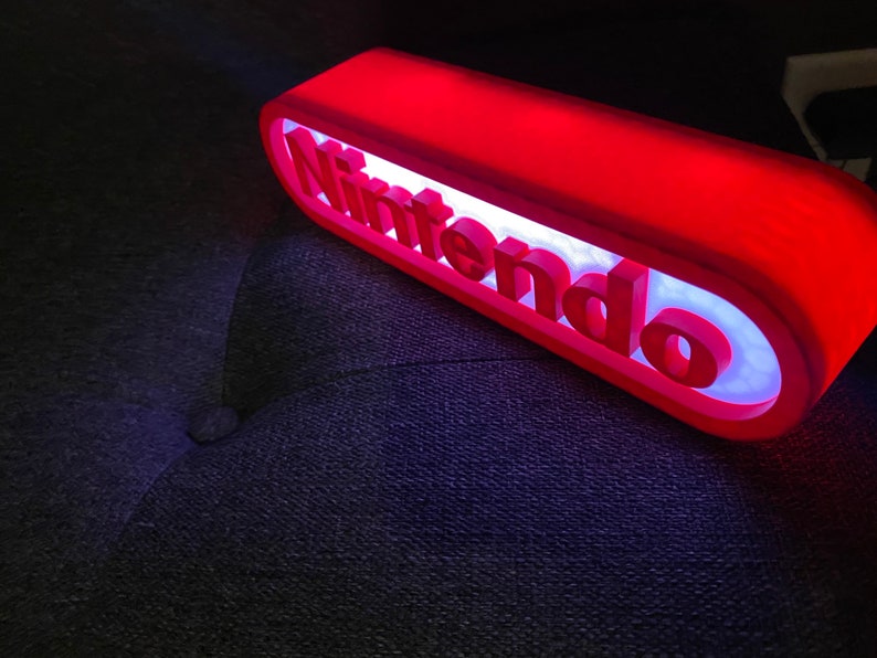 Nintendo LED Sign Custom 3D Collectors Sign Nightlight image 7