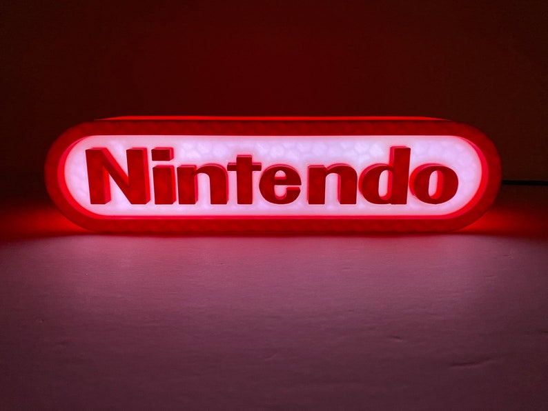 Nintendo LED Sign Custom 3D Collectors Sign Nightlight image 1