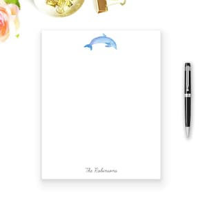 Dolphin Personalized Notepad, Custom Dolphin Stationery, 50 sheets