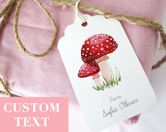 Mushroom Tags Round Gift Tags Set of 10 - Etsy