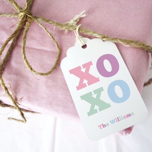 Etiquettes cadeaux XOXO personnalisées, étiquettes cadeaux personnalisées, étiquettes cadeaux d'anniversaire, articles de fête, papeterie Saint-Valentin