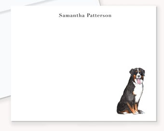 Bernese Mountain Dog Cards, Pet Stationery Set, Custom Watercolor Cards, Custom Notecards, Personalized Stationery, Dog Stationery