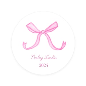 Pegatinas de lazo personalizadas, pegatinas para sobres, pegatinas con letras, sellos elegantes para sobres, papelería para bodas, pegatinas para baby shower