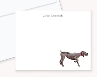Personalized German Shorthaired Pointer Cards, Pet Stationery Set, Custom Notecards, Personalized Dog Stationery