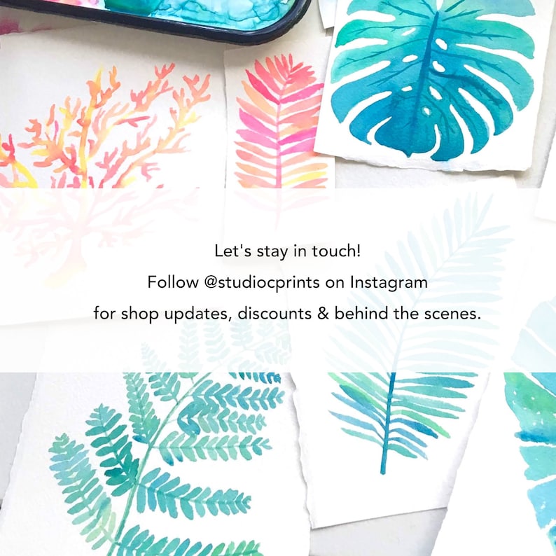 colorful plant Palm Leaf Watercolor Art Print nature inspired vacation coastal watercolor leaves Home decor tropical sea art