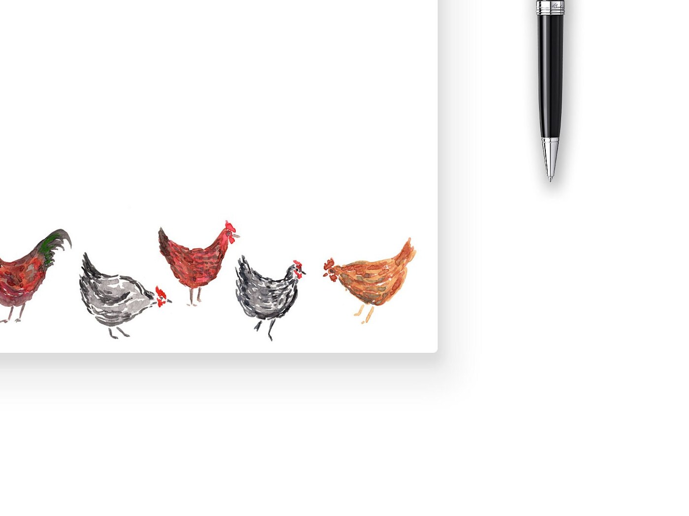Personalized Chicken Notepad, 50 Sheets, Custom Watercolor Chicken ...