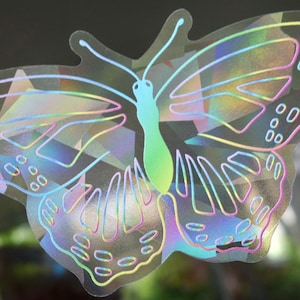 Butterfly Rainbow Maker Suncatcher Window Decal, 3x5 inches, Rainbow Suncatcher