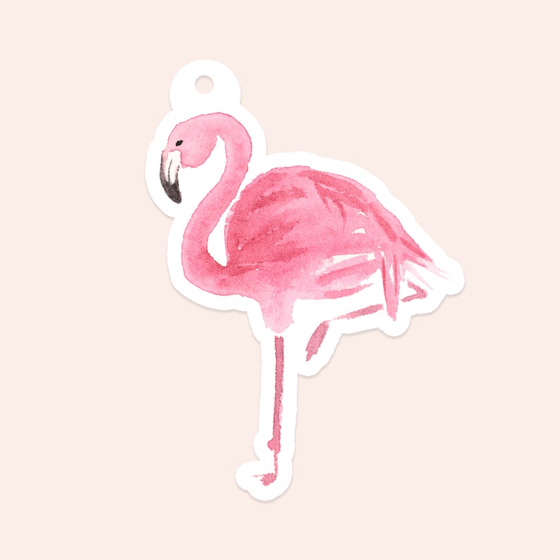 Flamingo Gift Tags Set of 8 Die Cut Gift Tags Tropical Gift - Etsy