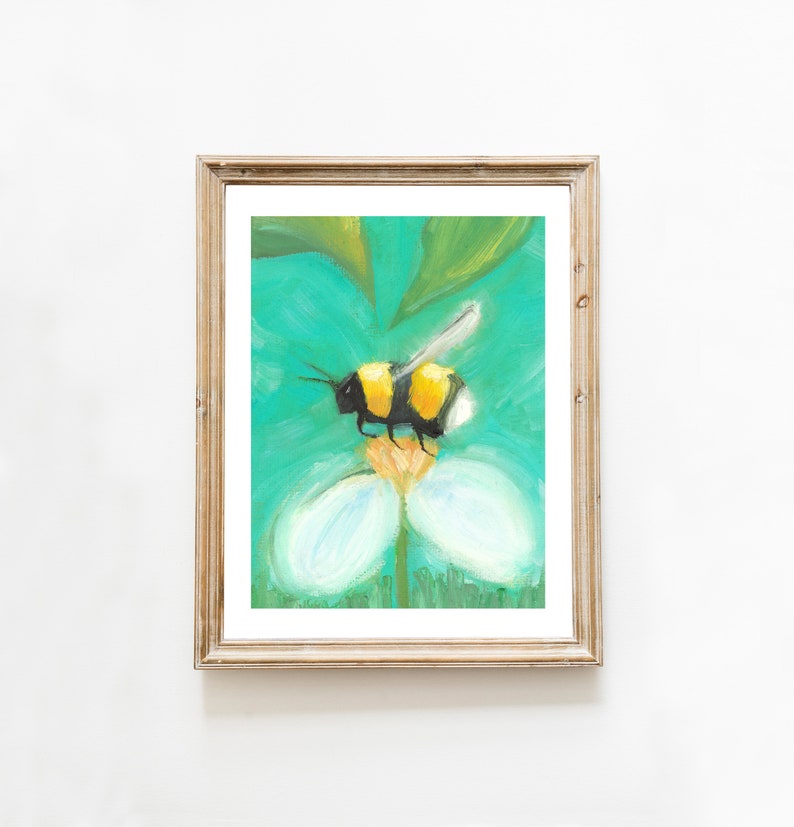 Insect Canvas Art Colorful Canvas Art Bee Wall Art Bumblebee Print Children/'s Room Art Animal Art Print Colorful Bumblebee