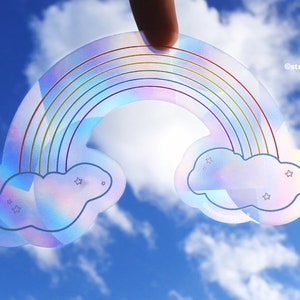 Rainbow Cloud Rainbow Maker Window Decal, Rainbow Suncatcher Decal