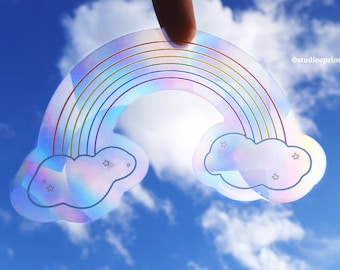 Rainbow Cloud Rainbow Maker Window Decal, Rainbow Suncatcher Decal