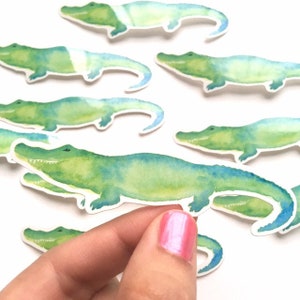 Alligator Stickers, animal lover stickers, Florida gator stickers, ocean stickers, nature stickers, Florida vinyl stickers, reptile decal