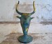 Vintage solid brass bull head.Brass bull head statuette.Minotaurus head.Greek Mythology.Greece Memorabilia.Office décor.Gift for himfrom 70s 