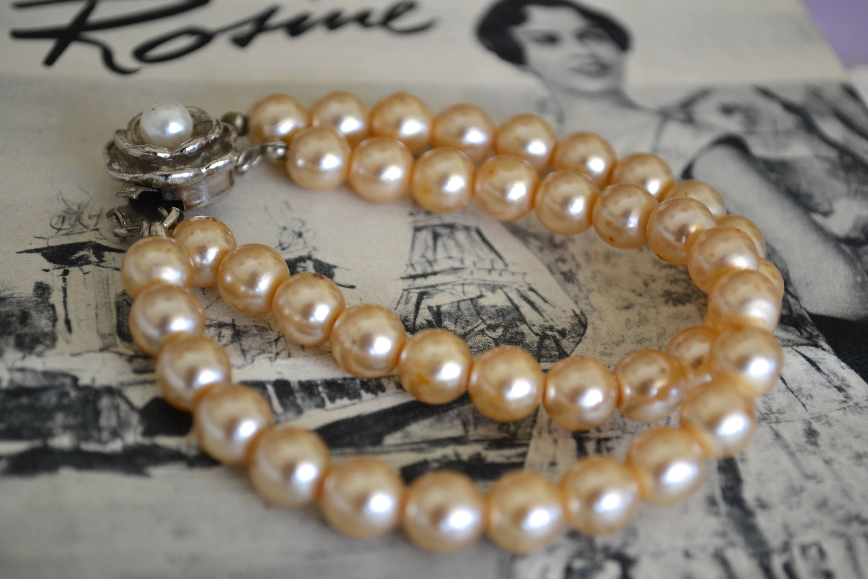 Retro Fashion Beads Flowers Bracelet Beads Chain Vintage Jewelry Gifts Retro Fashion Beads Flowers Bracelet Beads Chain Vintage Jewelry Gifts