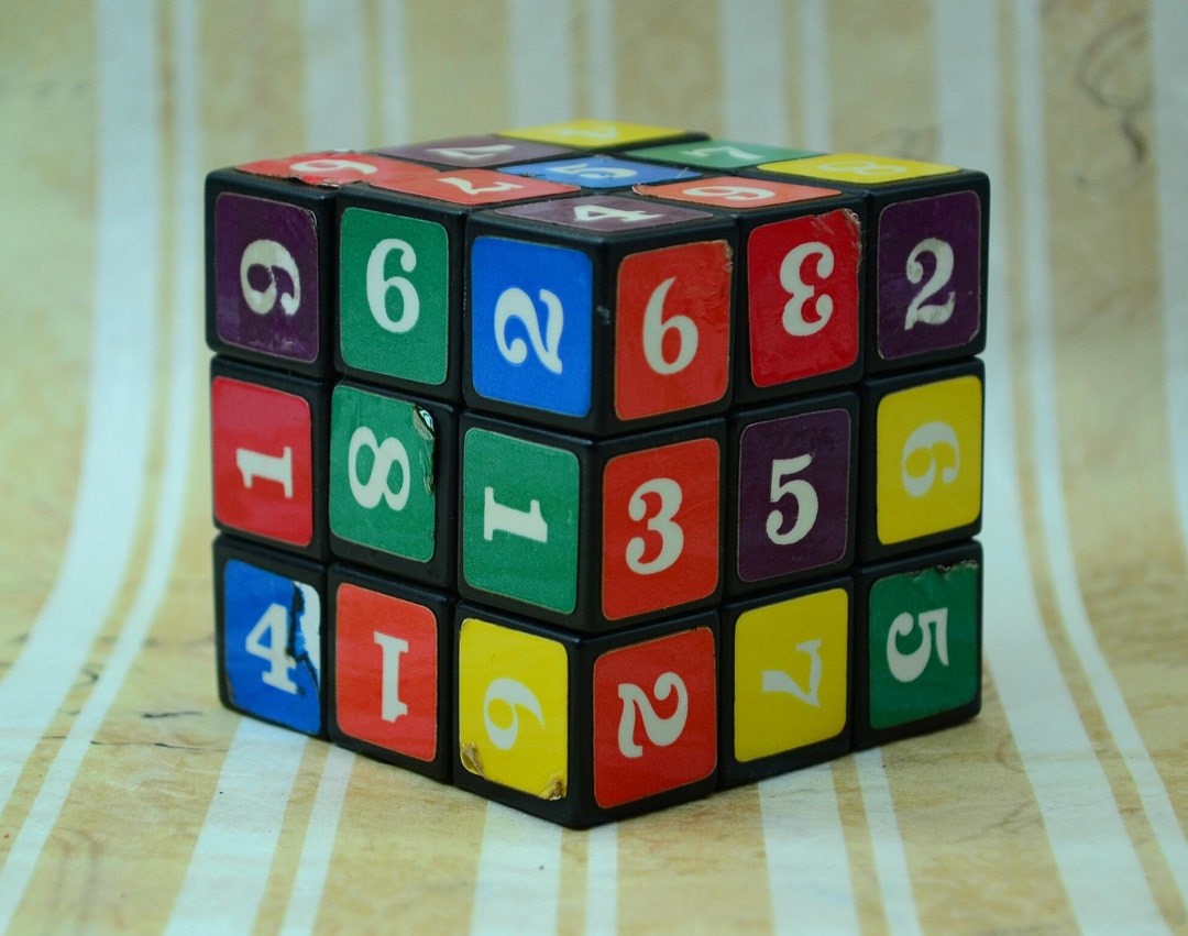 Vintage Sudoku Cube.sudocu Cube Puzzle.brain Sharp Toy Game.colorful ...