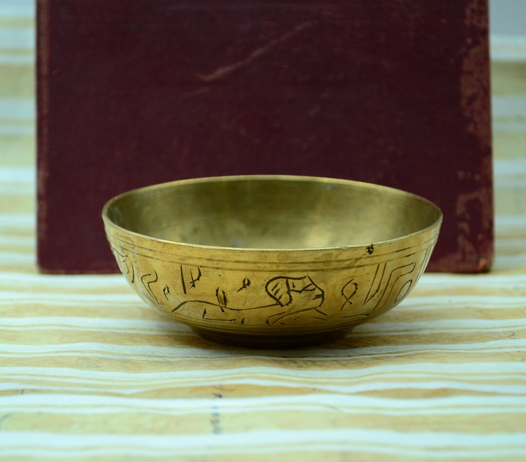 Vintage Small Etched Bowl.small Brass Bowl.brass Bowl With Etsy