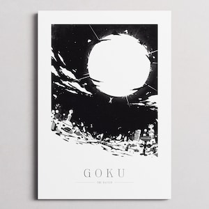 Dragon Ball Z, Print Poster Goku Genkidama, Minimalist, Illustration