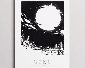 Poster di Dragon Ball Z - Goku, Genkidama, minimalista