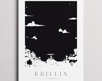 Poster di Dragon Ball Z - Krillin, minimalista