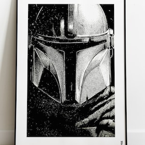MANDALORIAN, print poster poster De Mandalorian, illustratie