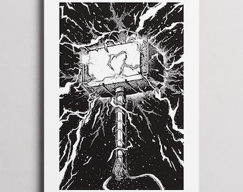 Poster Marvel - Mjollnir, Thor