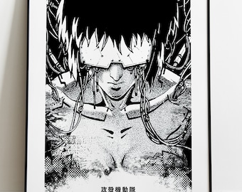 GHOST in the SHELL, Print Poster Motoko Kusanagi, Illustration