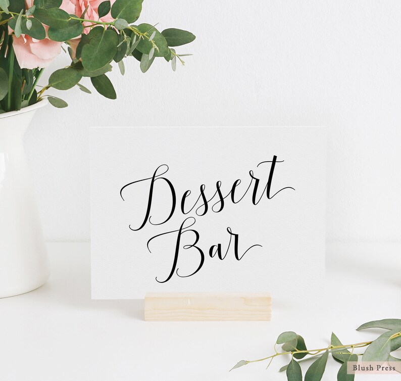 Wedding Dessert Bar Sign Template Printable Dessert Bar | Etsy