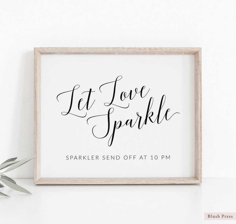 Wedding Sparkler Send Off Sign Template Printable Wedding