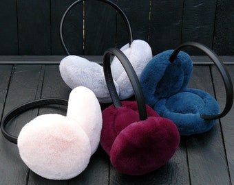 Warm Earmuffs, Faux Fur Ear Warmer, Soft Faux Fur, Burgundy Earmuffs, Faux Fur Women&#39;s Earmuffs, Winter Gear, Winter Earmuff, Christmas gift