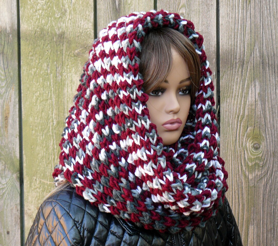 マフラー・ストール mellotory 100% Cashmere Crochet Shawl Muffler (Ivory) Chunky Infinity Scarf Cowl, The Reveur Scarf by Darling Jadore