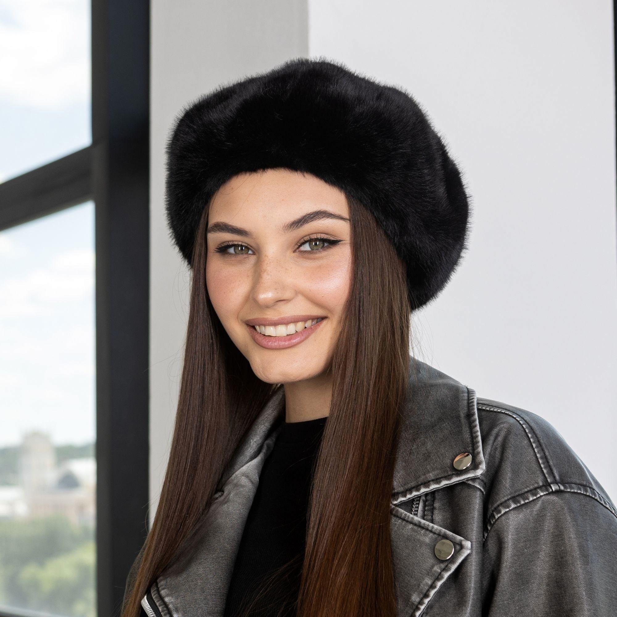 Gray Fur Beret - Etsy