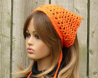 Bandeau bandana au crochet lumineux, foulard pour femmes, foulard bohème, couvre-chef côtier en pur coton, foulard en dentelle de printemps pour les vacances